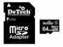 DETECH 64GB MICROSDHC КАРТА ПАМЯТИ
