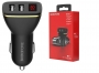 АЗУ Borofone BZ11 5V/2,1A 2USB display car charger {Black}