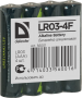 Батарейка алкалиновая Defender LR03-4F AAA, в пленке 4шт